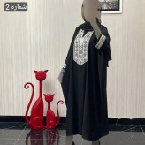 مانتو عبایی سمیرا جنس کرپ اسکاچی و کتیبه تافته فری سایز