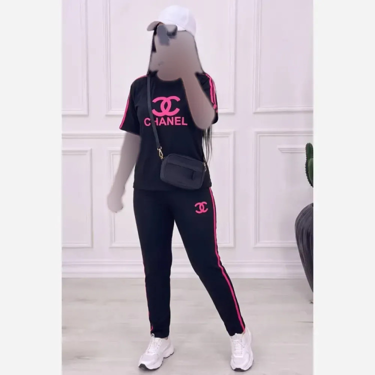ست شنل زنانه اسپان گلکسی فری سایز سفید مشکی و صورتی مشکی