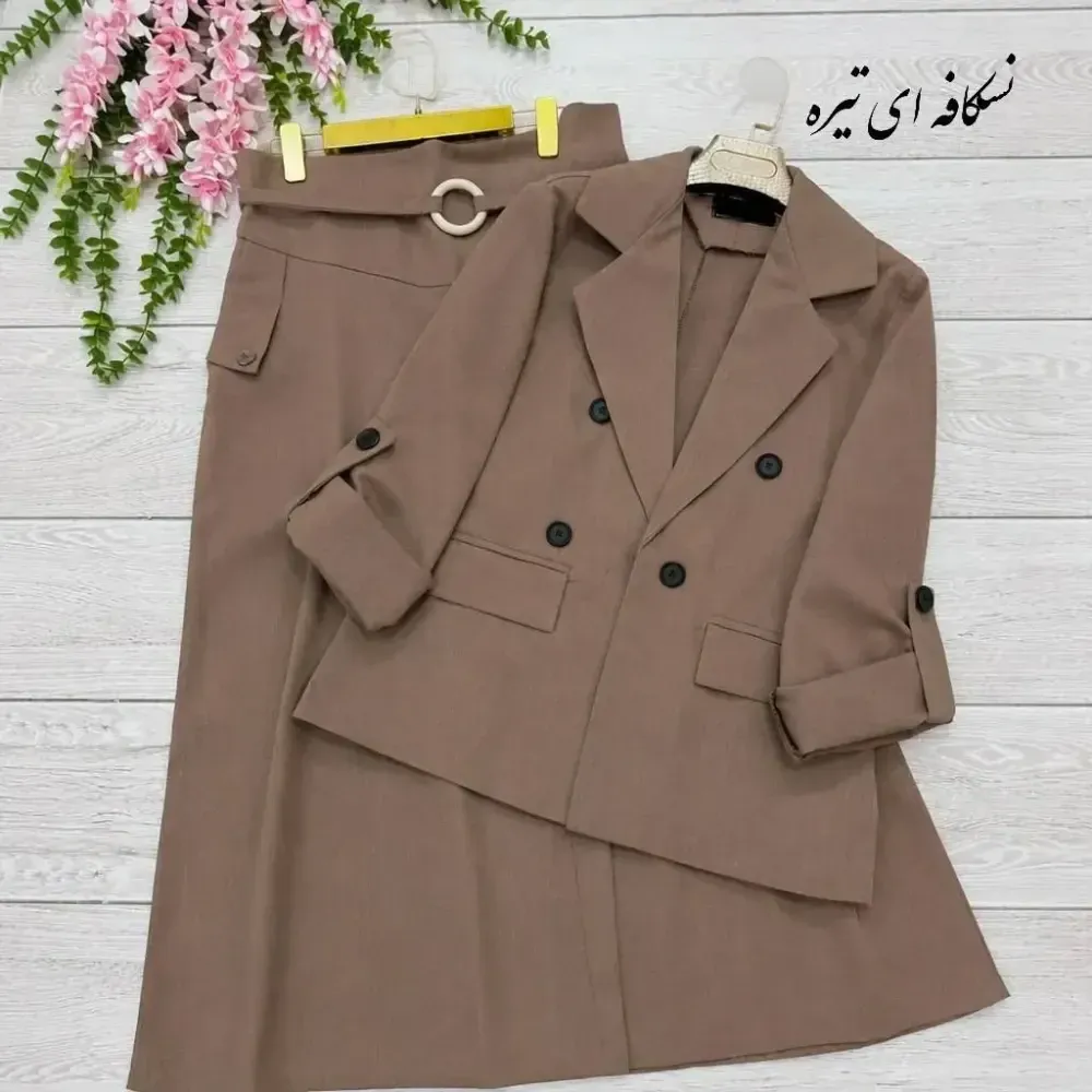 کت و شلوار زنانه لینن نچرال مدل نیکی