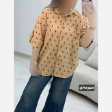 پانچ باکسی روشنک جنس کراش ایوا نگین کوبی شده فری سایز