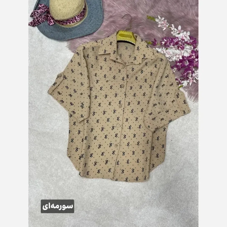 پانچ باکسی روشنک جنس کراش ایوا نگین کوبی شده فری سایز