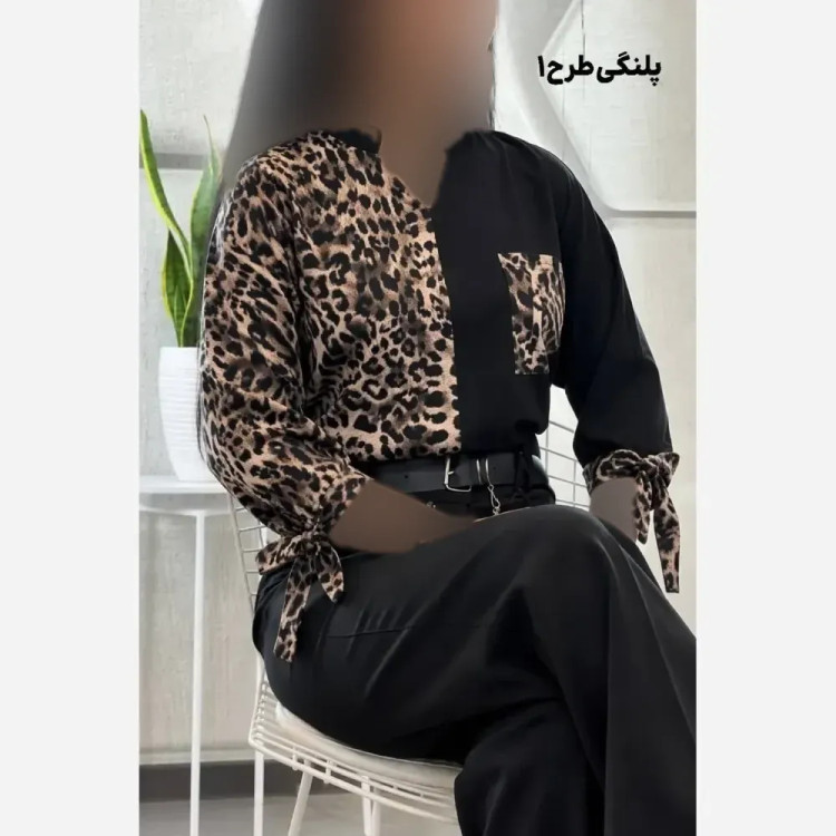 شومیز طرحدار نجلا جنس کرپ بوگاتی