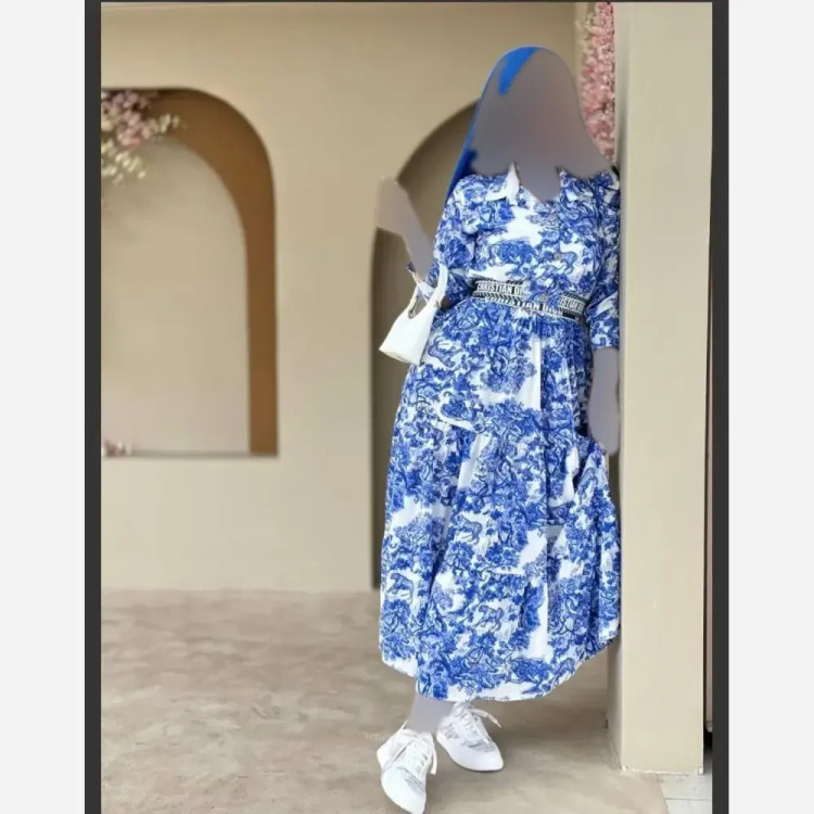ست اسپرت دخترانه کراپ و دامن فلور نخ درجه یک سایز 36 تا 44