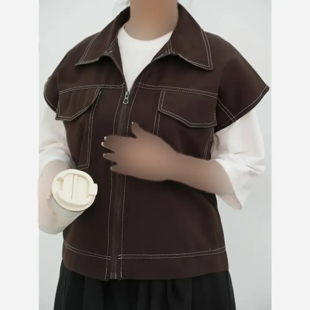 وست جیب پاکتی گلاویژ لنین شسته شده اعلا فری سایز تا 48