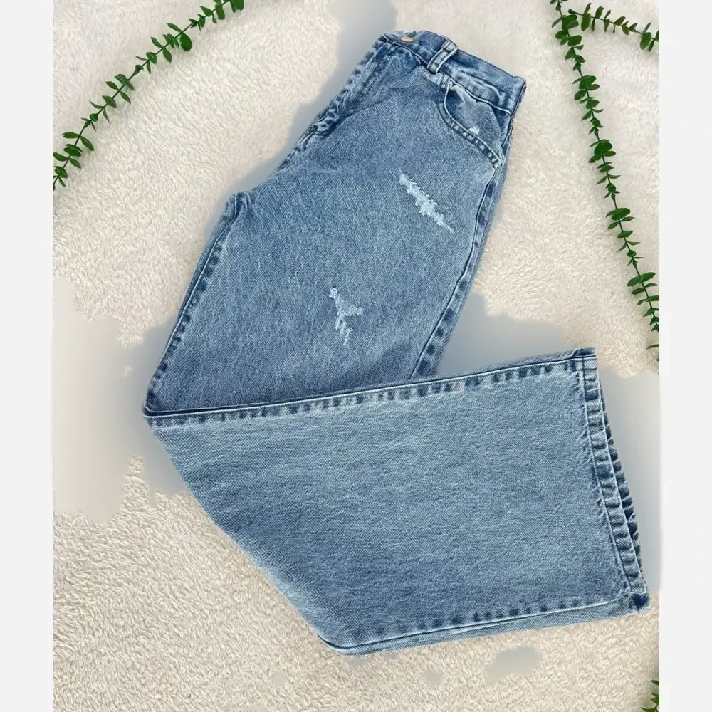 شلوار جین فول بگ ژیوار جنس جین ترک رنگی سایز متنوع