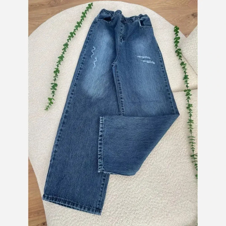 شلوار جین فول بگ ژیوار جنس جین ترک رنگی سایز متنوع