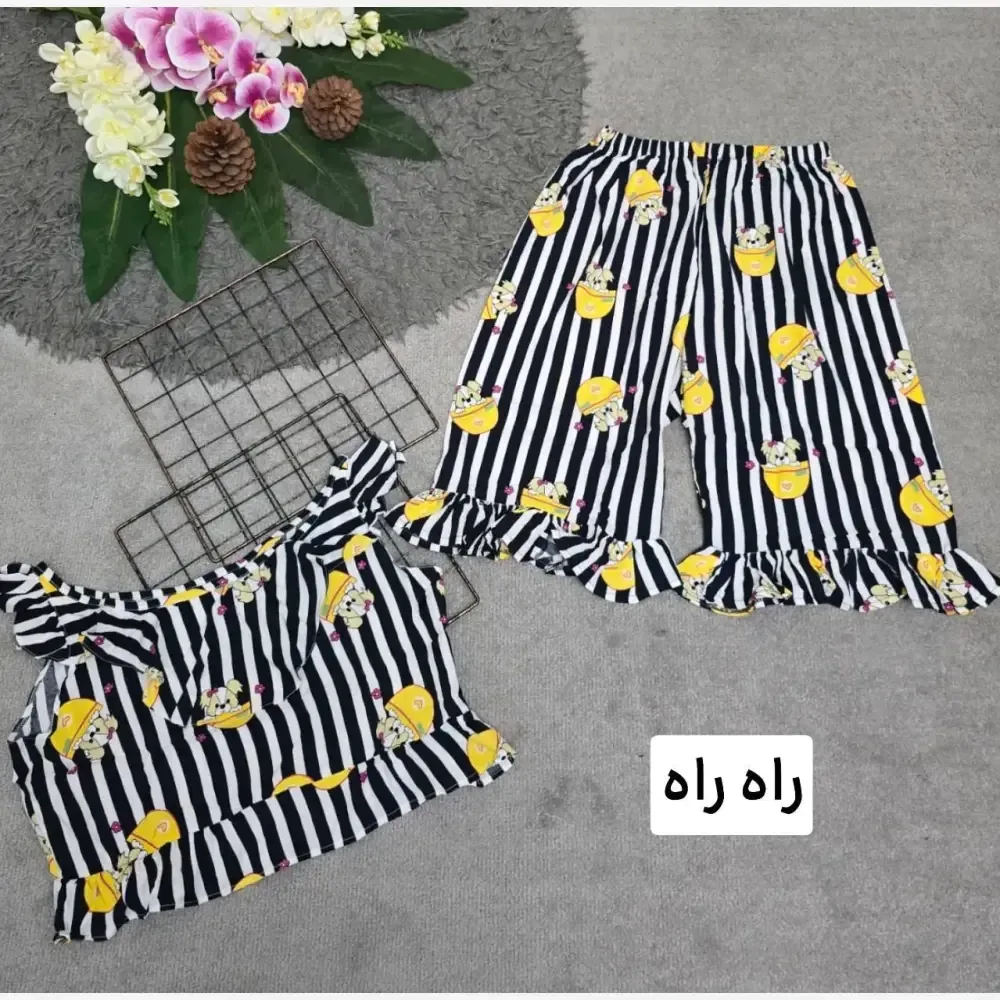 ست لباس راحتی زنانه مدل ماریا تمام نخ فری سایز