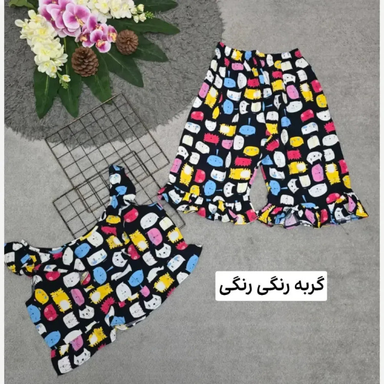 ست لباس راحتی زنانه مدل ماریا تمام نخ فری سایز