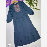 ساحلی نخی گلدوخت بلند زنانه سایز 40 تا 50