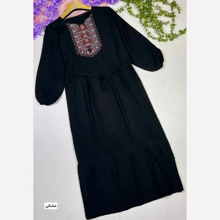 ساحلی نخی گلدوخت بلند زنانه سایز 40 تا 50