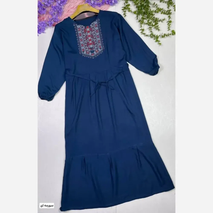ساحلی نخی گلدوخت بلند زنانه سایز 40 تا 50