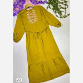 ساحلی نخی گلدوخت بلند زنانه سایز 40 تا 50