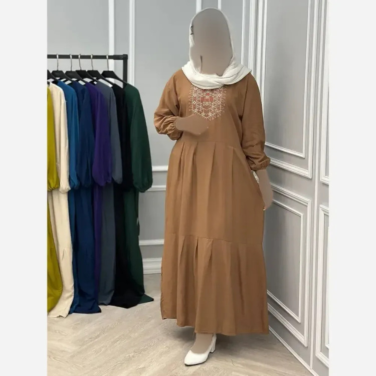 ساحلی نخی گلدوخت بلند زنانه سایز 40 تا 50