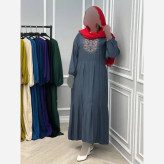 ساحلی نخی گلدوخت بلند زنانه سایز 40 تا 50