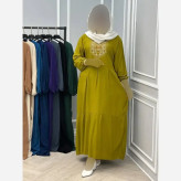 ساحلی نخی گلدوخت بلند زنانه سایز 40 تا 50