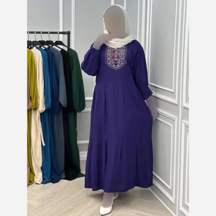 ساحلی نخی گلدوخت بلند زنانه سایز 40 تا 50