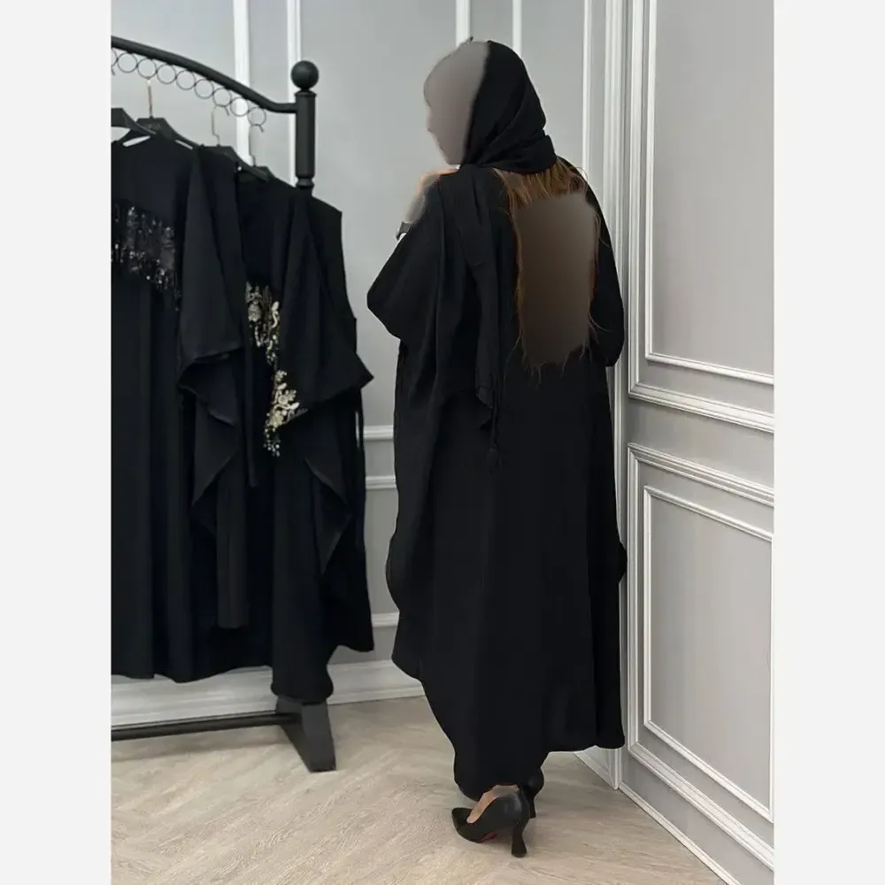 ست پیراهن رویه دار فاخر کرپ بوگاتی طلایی فری سایز 38 تا 48