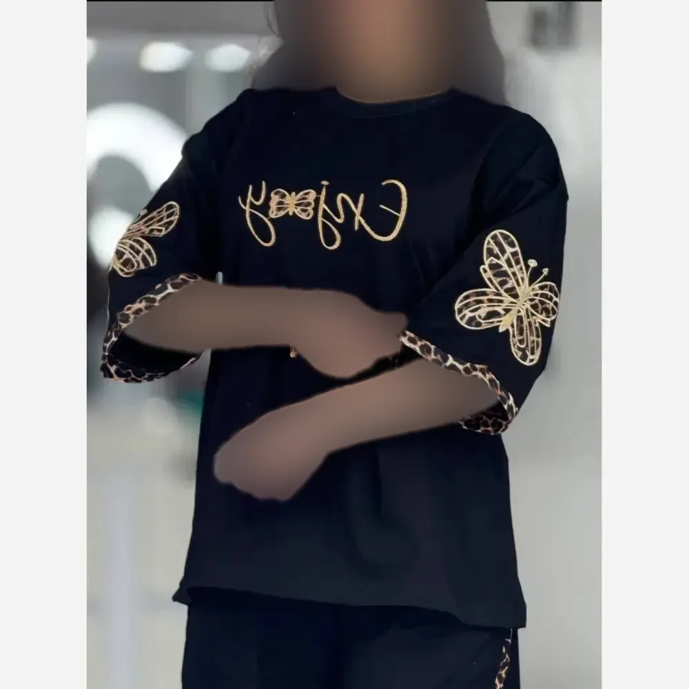 ست تیشرت شلوار enjoy پلنگی پنبه گلکسی فری سایز زنانه