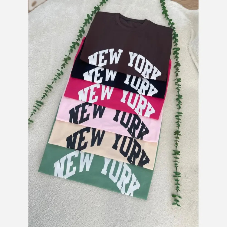تیشرت باکسی NEW YORK 1993 فری سایز سوپر پنبه رنگبندی متنوع