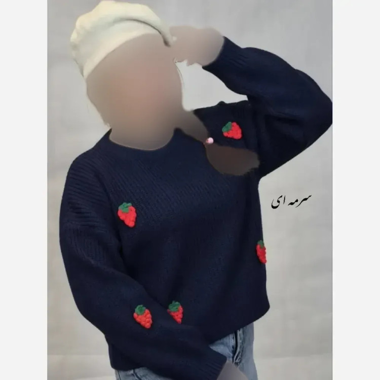 کراپ بافت زنانه توت فرنگی فری سایز تا 48 در رنگبندی متنوع