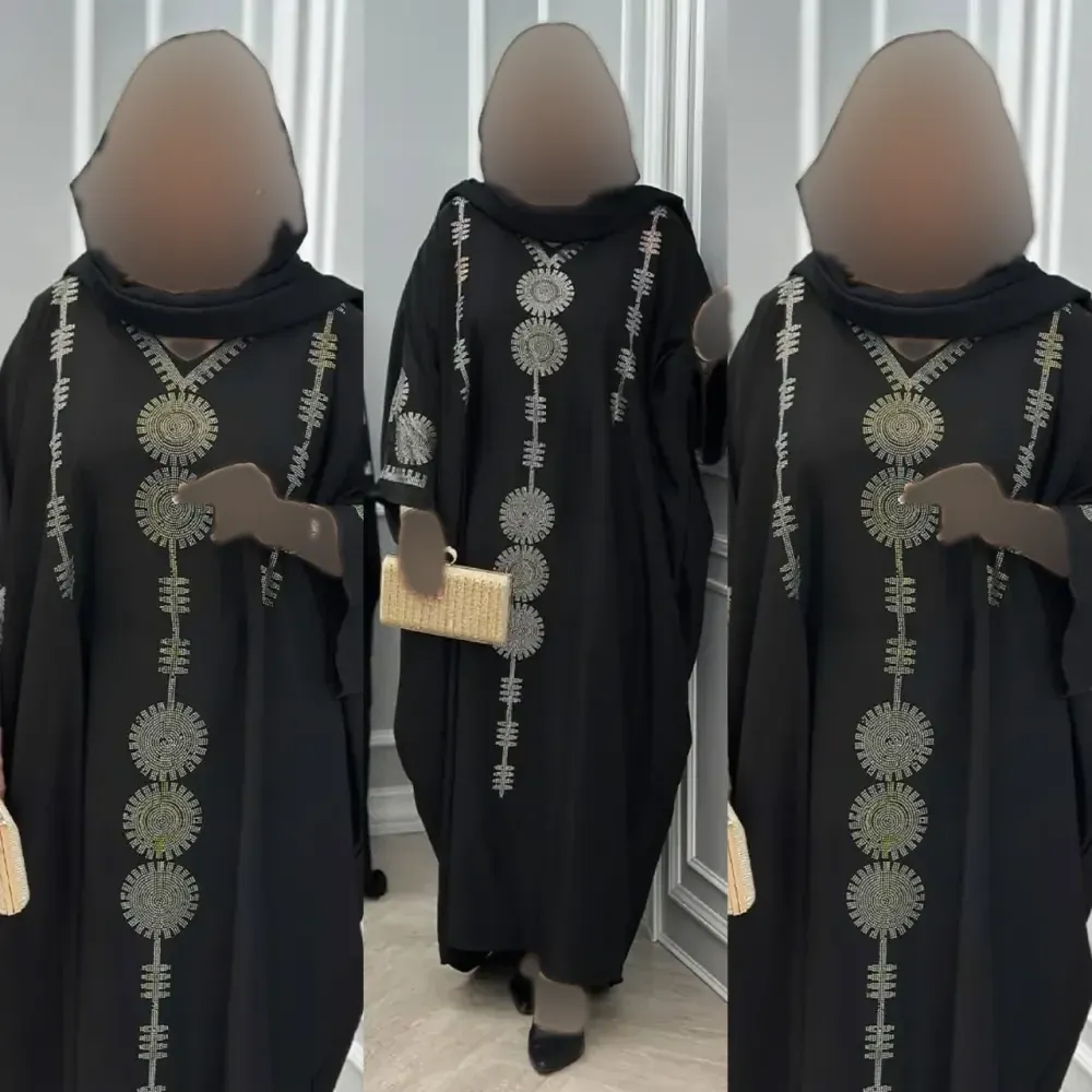 عبا خلیجی مشکی جنس الیزه فری سایز 38 تا 52 بند تنظیم سایز
