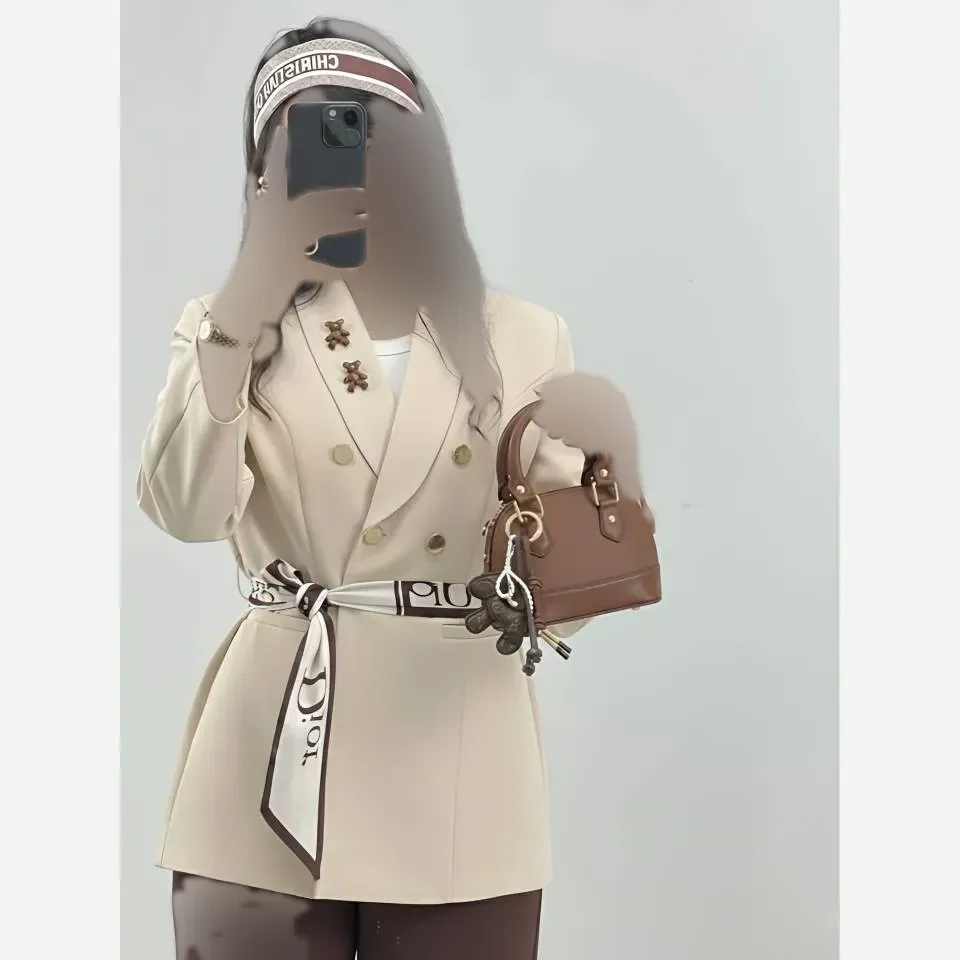 کت تک زنانه مازراتی کمربنددار مدل شاینی