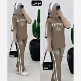 ست تیشرت شلوار ویسکوز پنبه فول کش لووه فری سایز 36 تا 46