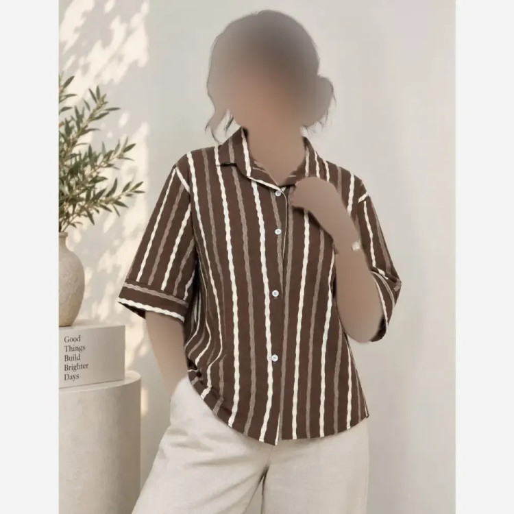 شومیز حریر مراکشی طهورا نیو فری سایز رنگ مشکی قهوه ای سفید