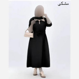 کفتان یقه شکاری مدل مارگارت جنس مازراتی فری سایز زنانه قد 125 سانت