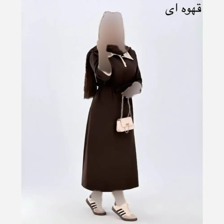 کفتان یقه شکاری مدل مارگارت جنس مازراتی فری سایز زنانه قد 125 سانت