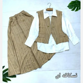 سه تیکه ژینا شانتون باکیفیت و شومیز داکرون سایز فری 38 تا 46