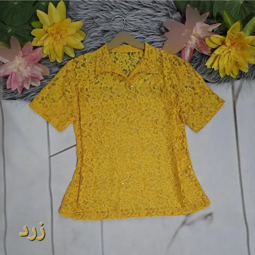 پلوشرت پولکی زنانه گیپور تابستانی فری سایز 38 تا 48 رنگبندی متنوع