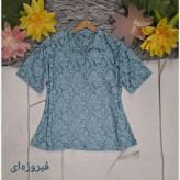 پلوشرت پولکی زنانه گیپور تابستانی فری سایز 38 تا 48 رنگبندی متنوع