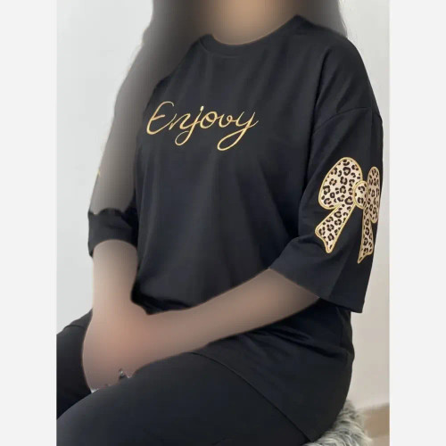 ست فرنیا پنبه گلکسی باکیفیت مشکی طوسی فری38_46