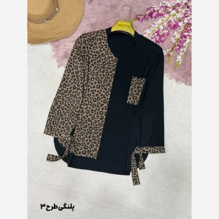 شومیز طرحدار نجلا جنس کرپ بوگاتی