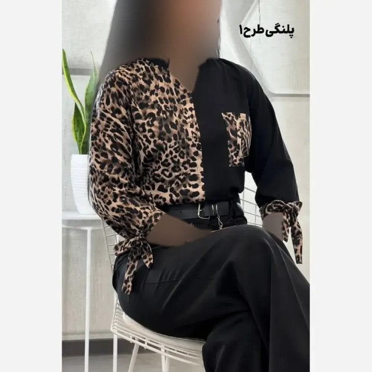 شومیز طرحدار نجلا جنس کرپ بوگاتی
