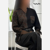 شومیز طرحدار نجلا جنس کرپ بوگاتی