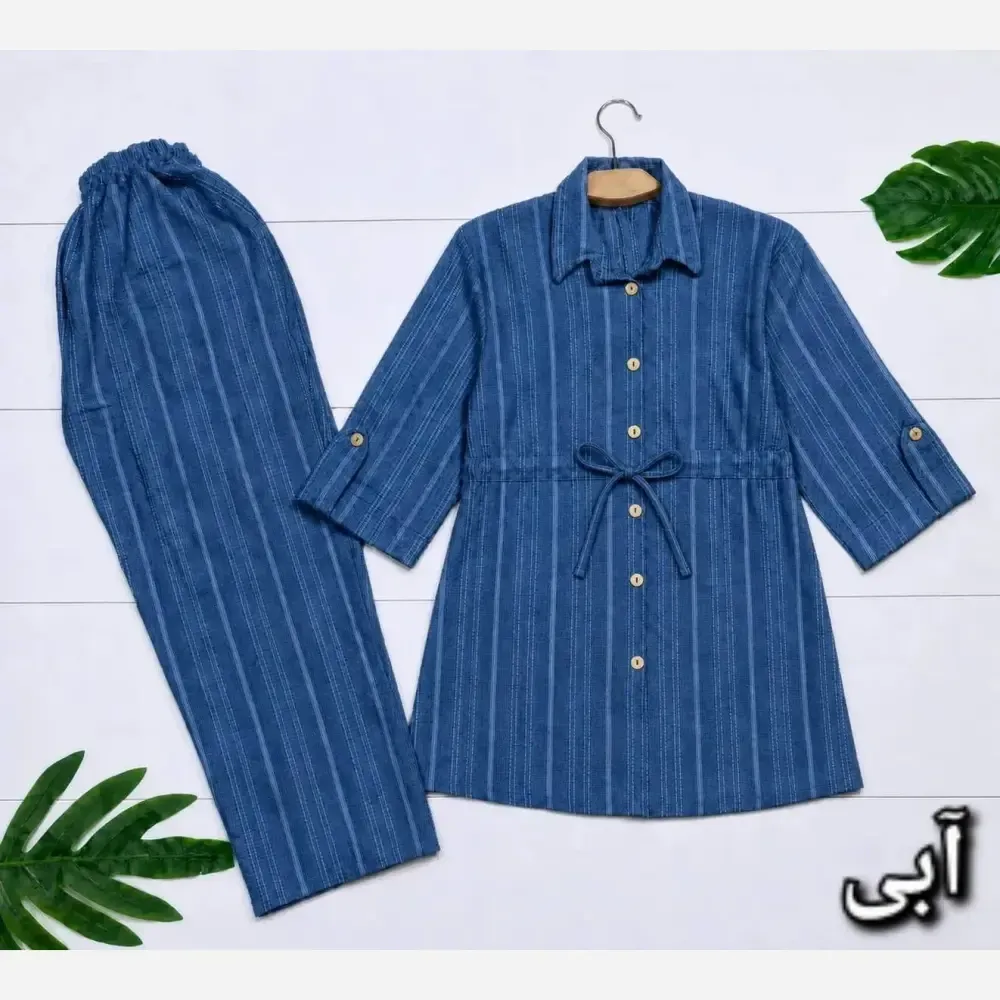 ست شومیز و شلوار شانتون زنانه فری سایز
