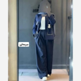 کت و شلوار گلدوزی پاندا مازراتی زنانه در رنگبندی استخوانی، سرمه ای، نسکافه ای و سایز بندی 38 تا 48