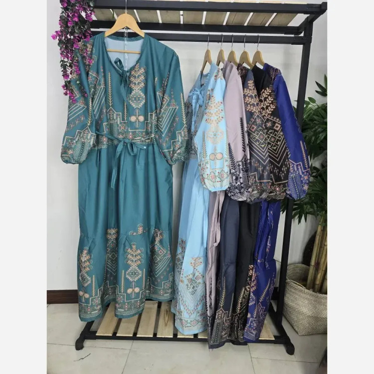 ساحلی فرنوش کرپ فلور زنانه فری سایز 36 تا 46 تنخور شیک و بهاری