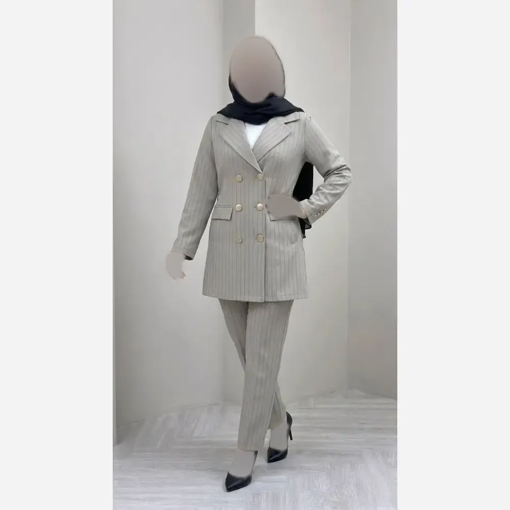 ست اداری و مجلسی زنانه مدل سارا پارچه مازراتی کجراه درجه یک