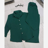 ست شومیز و شلوار زنانه جنس ایواکراش فری سایز