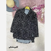 شومیز طرحدار چیچک کرپ الیزه چاپی فری سایز 38 تا 46