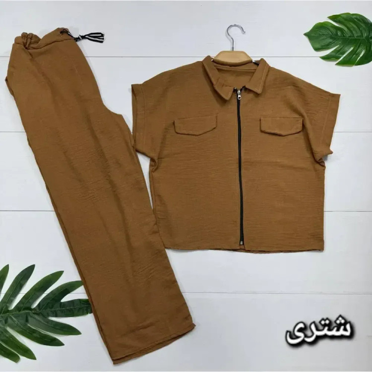 ست ترنج لنین فری سایز زنانه رنگبندی متنوع