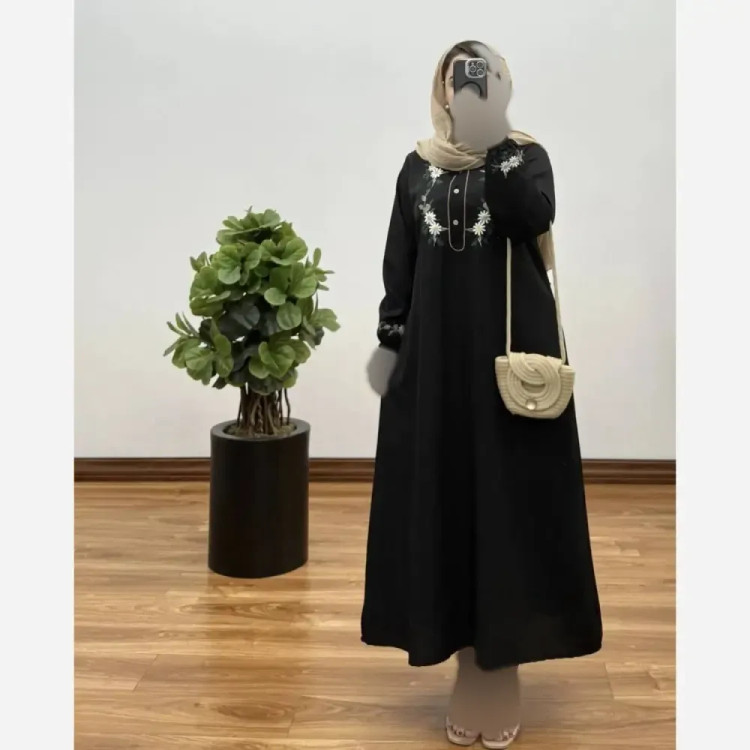 عبا گیسو شانتون اعلا گلدوزی شده فری سایز زنانه تنخور عالی شیک کیفیت تضمینی