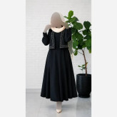 ست دو تیکه پیراهن الیزه و جلیقه مازراتی سایز 40 تا 48