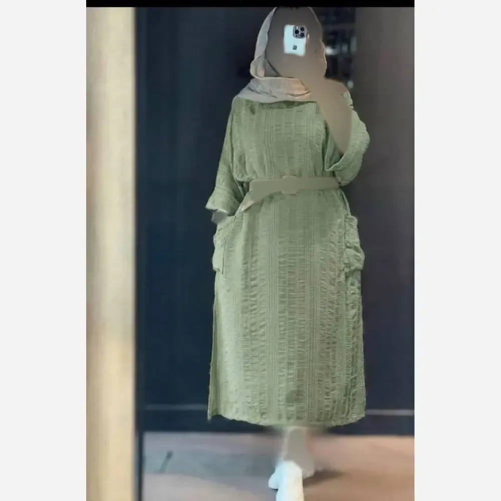 کفتان زنانه ساناز جنس کوک دوزی اعلا جیب دار با کمربند