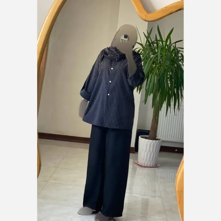 شومیز شلوار ژاکلین شانتون تایوان دیپلمات و صوفیا مشکی سایز 40 تا 48