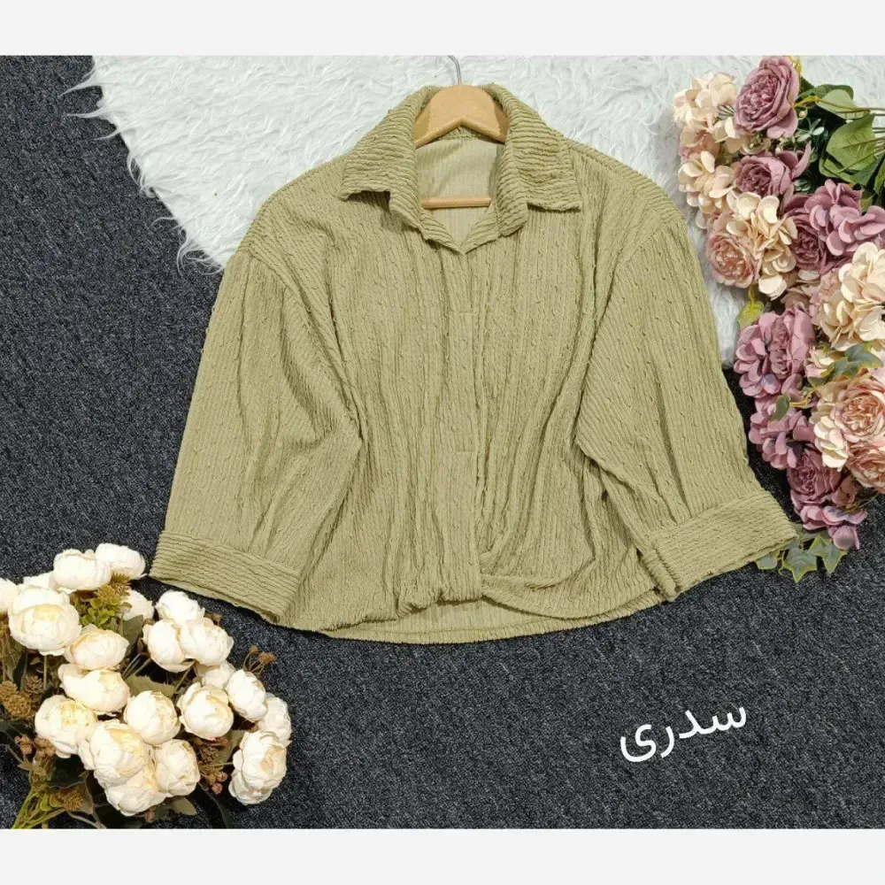 شومیز پیچی زنانه مراکشی درجه یک فری سایز 38 تا 46 گره سرخود بدون چروک