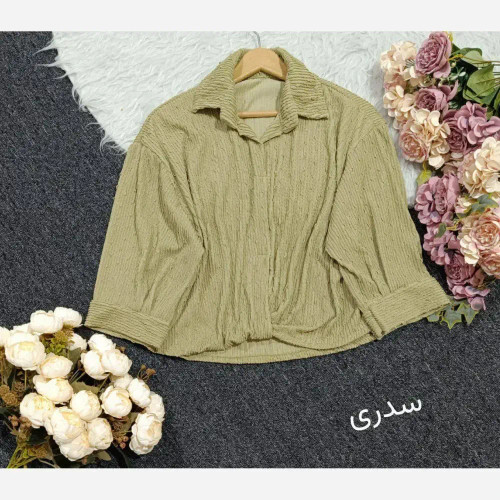 شومیز پیچی زنانه مراکشی درجه یک فری سایز 38 تا 46 گره سرخود بدون چروک